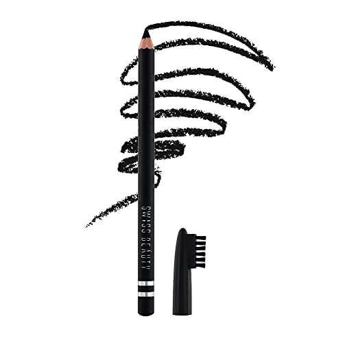 Swiss Beauty Waterproof Eyebrow Pencil With Brushsmudge Proof Eyebrow Definer Pencilshade Black 1.5G