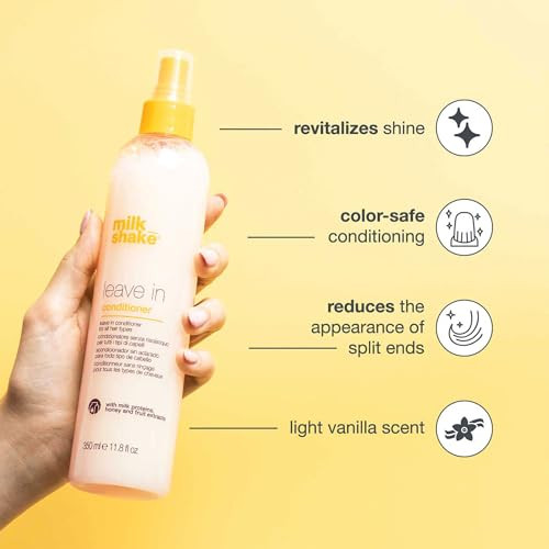 MilkShake Milkshake Leavein Conditionerlightweight Detangling And Nourishing Spray For All Hair Typeshydrates Adds Shine And Protects Colorwith Milk Proteins Fruit Extracts And Integrity 41 11.8 Fl Oz