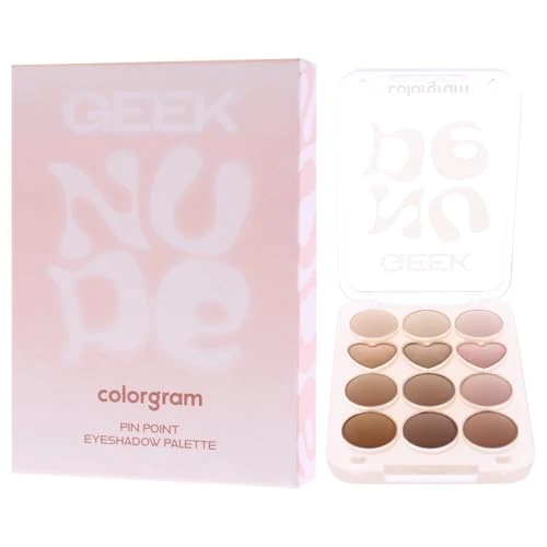 Colorgram Pin Point Eyeshadow Palette 07 Nude Plus Geek By Romandnd For Women Eye Shadow 0.3 Oz