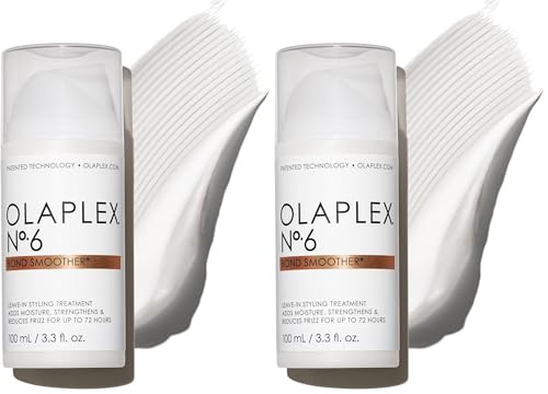 Olaplex N . 6 Bond Smoother Leavein Styling Treatmentsmoothsconditionsand Strengthensfrizz Control For Up To 72 Hours For Coilycurlystraightand Wavy100 Ml pack Of 2 3.3 Fl Oz
