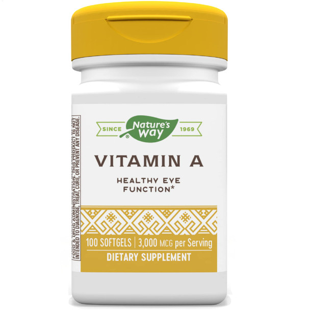 Nature'S Way Vitamin A, 3,000 Mcg Per Serving, 100 Softgels