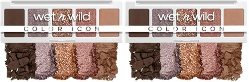 Wet N Wild Color Icon Eyeshadow Makeup 5 Pan Palette Pink Camoflaunt Matte Shimmer Metallic Long Wearing Rich Buttery Pigment Cruelty Pack Of 2