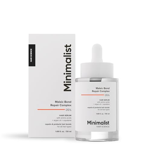 Minimalist Maleic Bond Repair Complex 05% Hair Serum For Strengthening And Repairing Damaged Hairpatent Pending Formulawith Amino Acids Argan Oil And Squalane1.7 Fl Oz 50 Ml