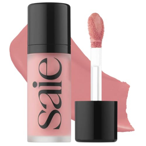 Saie Dew Liquid Blush For Cheeks Hydrating Cream Blush Stick With A Blendable plus Buildable Formula Skincare Infused Dewy Cheek Tint For A Natural Flush Glowy Makeup Essential Lady .40 Oz