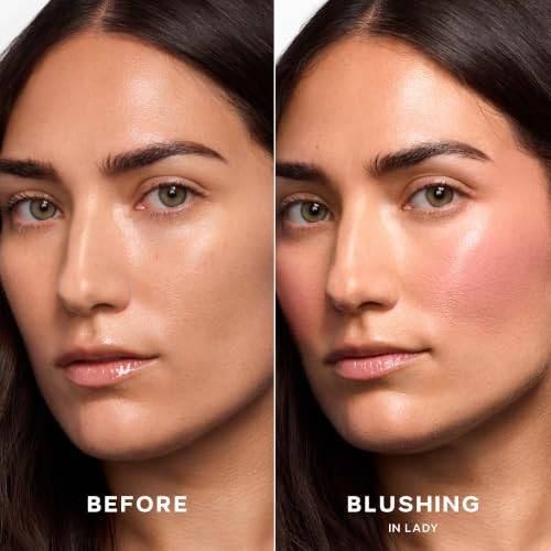 Saie Dew Liquid Blush For Cheeks Hydrating Cream Blush Stick With A Blendable plus Buildable Formula Skincare Infused Dewy Cheek Tint For A Natural Flush Glowy Makeup Essential Lady .40 Oz