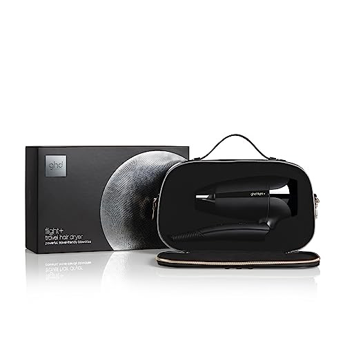 Ghd Flightplus Travel Hair Dryer Black1300W Powerful Airflow Lightweight And Compact Suitcasefriendly Folds Flat For Travel Includes Luxury Travel Case
