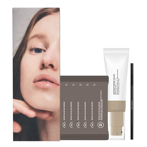 Entropy Make Up Entropy Makeup Brow Color Ash Brown Longlasting Eyebrow Kit For Naturallooking Brows Up To 4 Weeks Nourishing Aloe Vera And Moringa Extract 6 Applications Easytouse