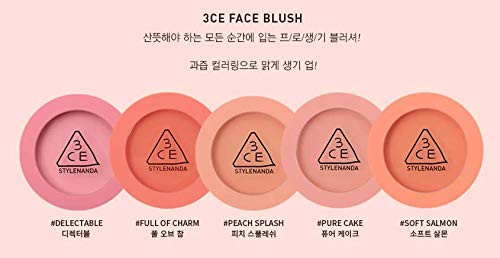 3Ce Style Nanda Face Blush Matte Pink Palette Delectable 5G 0.17Oz