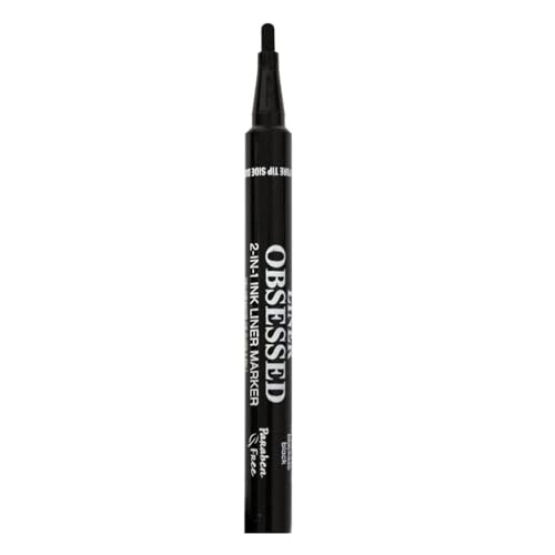 Palladio 2 In 1 Eye Liner Marker Water Resistant Paddle Tip Liner Bold Black Eyeliner Marker Pen Thick Or Thin Line Quick Drying 14 Hour All Day Wear Flawless Finish Black