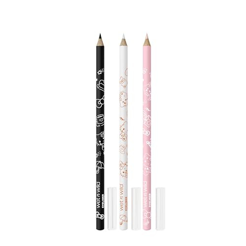 Wet N Wild Hello Kitty 3Piece Eyeliner Pencil Set Multifunctional Smooth Creamy Versatile Application Longwearing Finish Crueltyfree And Vegan