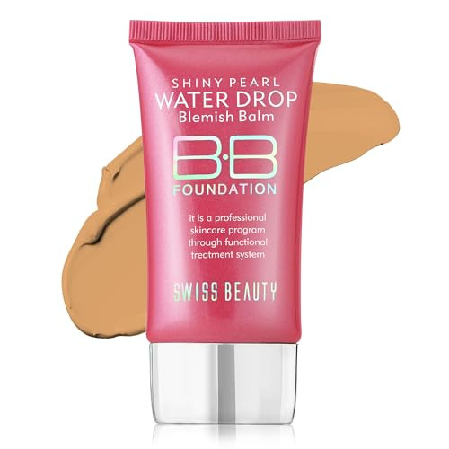 Swiss Beauty Matte Shiny Pearl Water Drop Blemish Long Lasting Balm Bb Lightweight Liquid Foundation Face Makeup Shade06 40Ml