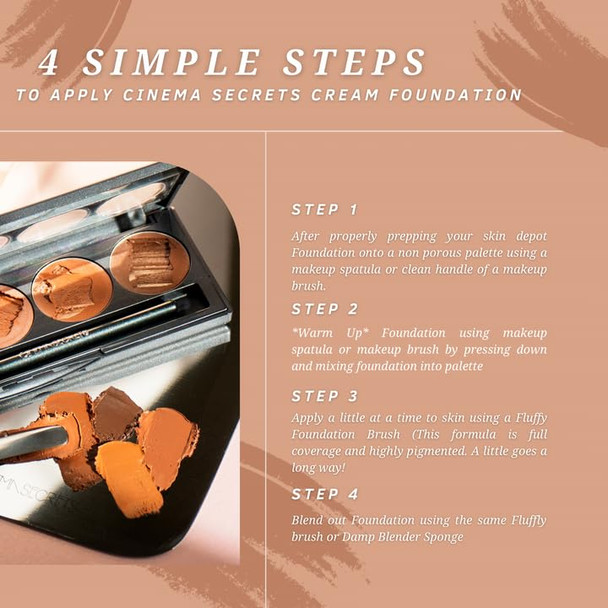 Cinema Secrets Ultimate Foundation And Concealer Buildable Full Coverage Cream Makeup For Acne Redness And Tattoo Cover Water Resistant Hd Single 500A Series 50531