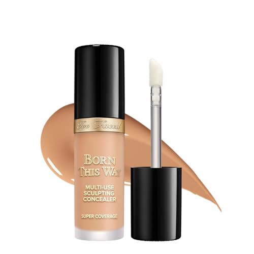 Too Faced Born This Way Super Coverage Multiuse Concealerfullcoverage Hydrating Concealer For Dark Circles And Blemishes With Natural Finish Hyaluronic Acid And Coconut Waternatural Beige0.45 Fl Oz