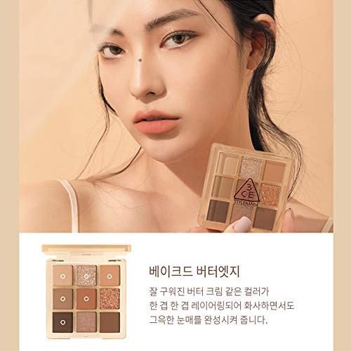 3Ce Multi Eye Color Palette Clear Warm And Cool Butter Cream 9Colors Peal Glow Eye Shadow Staylenanda
