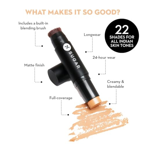 Sugar Cosmetics Ace Of Face Foundation Stick 48 Irish Medium Tan Neutral Undertone