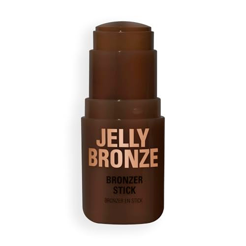 Revolution Beauty London Revolution Jelly Bronzer Tint Stick Dark Cocoasheer Liquid Gel Bronzing Makeup For A Sunkissed Glow To Cheeks Vegan And Crueltyfree 0.28 Oz