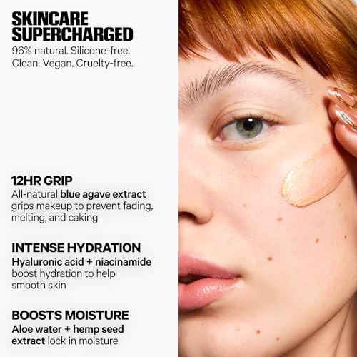 Milk Makeup Hydro Grip plus Glow Primer With Hyaluronic Acid Illuminating Face Primer Grips Makeup For Up To 12 Hours Siliconefree Hydrating Formula With Radiant Golden Finish 1 Oz