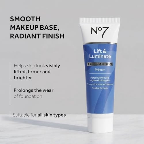 No7 Lift And Luminate Primer Hydrating Primer With Niacimamide Creates Smooth Base For Makeup Application And Illuminates Skin Glow 30Ml