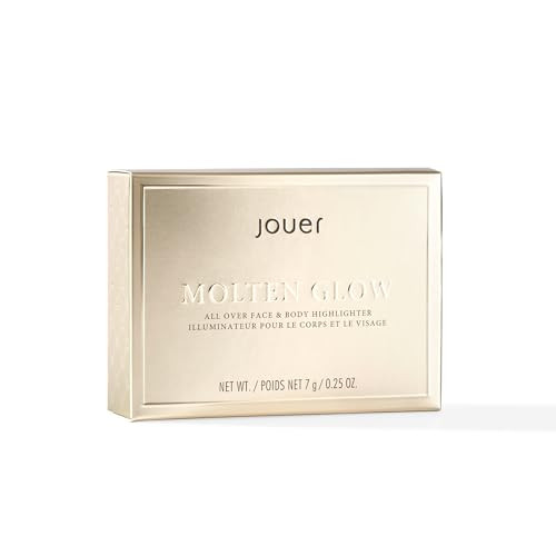 Jouer Molten Glow All Over Face And Body Highlighter And Travel Brush Set Luminizing Makeup Shimmer And Highlight Powder