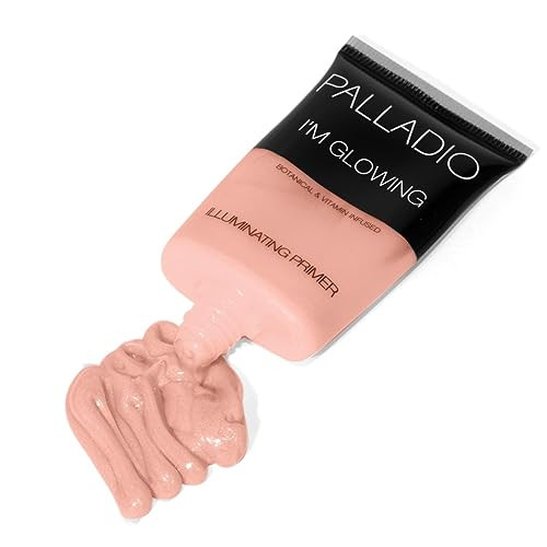 Palladio Im Glowing Illuminating Primer Pearly Pink Makeup Primer For Face Contains Aloe Vera Grape Seed Oil Green Tea Brightens Complexion Combats Wrinkles Fine Lines And Pores 0.67 Oz