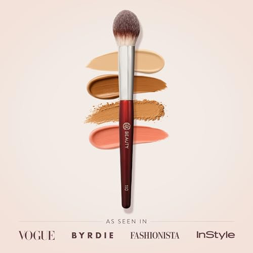 Bk Beauty 110 Large Concealer Brush Dense Tapered Undereye Concealer Brush For Quick Blending Full Coverage Finish No Product Absorption