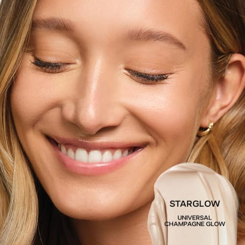 Saie Glowy Super Gel Lightweight Illuminator Starglow Duo Luminizer For Glowing Skin Wear Alone Or Under Makeup Includes Full plus Mini 1 Fl Oz 0.5 Fl Oz