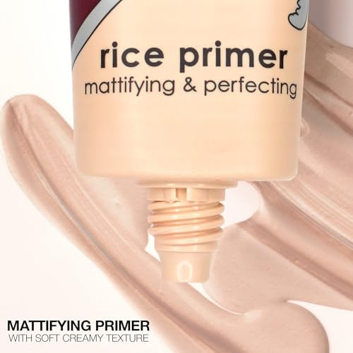 Palladio Rice Primer Formulated With Natural Rice Controls Oil On Your Skin And Locks In Makeup Lightweight With A Smooth Matte Finish Reduces Facial Shine All Skin Types Beige 0.71 Fl Oz