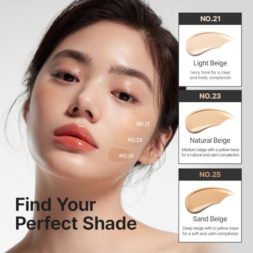 Farmstay Black Snail And Peptide 9 Perfect Cushion Foundationfull Coverage Lightweight Skinfit Smooth Radiant Finish Korean Cushion Foundation 21 Light Beige 0.53 Fl Oz