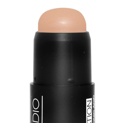 Palladio Build And Blend Foundation Stick Medium Coverage Buildable Contour Stick For Face Ultra Blendable Creamy Formula For A Natural Shine Finish Professional Makeup Almond 0.25 Ounce