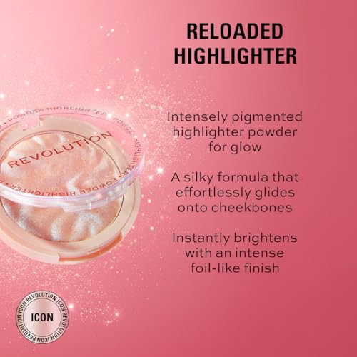 Revolution Beauty London Revolution Reloaded Pressed Powder Highlighter Dare To Divulgeintensely Pigmented For A Highimpact Glowy Finish Vegan And Crueltyfree 0.22 Oz