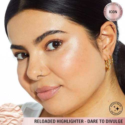 Revolution Beauty London Revolution Reloaded Pressed Powder Highlighter Dare To Divulgeintensely Pigmented For A Highimpact Glowy Finish Vegan And Crueltyfree 0.22 Oz