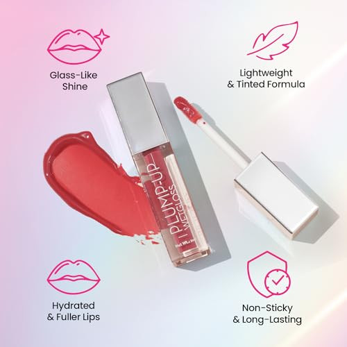 Swiss Beauty Plumpup Wet Lightweight Lip Gloss With High Shine Glossy Finish For Fuller And Plump Lipsshade Date Night 2Ml