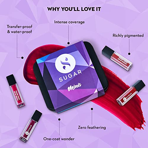 Sugar Cosmetics Smudge Me Not Liquid Mini Lipstick Set Nude