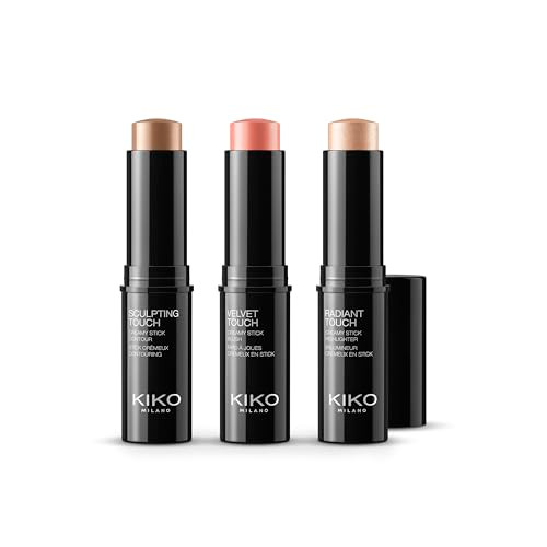 Kiko Milano Contouring Face Set 01 Makeup Kit With 3 Sticks Blush Highlight And Face Contour