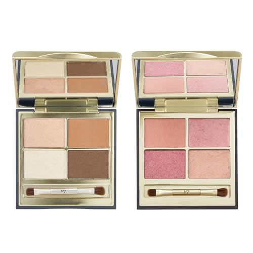 No7 Pro Artist Eyeshadow Duo Lights Camera Action And Round Of Applause Palettes Highpigment Blendable Matte And Shimmer Eye Makeup 0.25 Oz Each