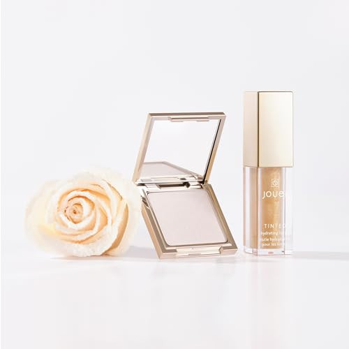 Jouer Glow On La Go Cheek And Lip Set Deluxe Ice Highlighter plus Diamond Shimmering Tinted Lip Oil Highlighter Powder For Face Luminizing Powder And Shimmer Lip Oil