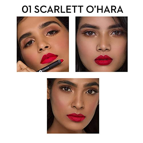 Sugar Cosmetics Matte As Hell Crayon Lipsticks For Women Lasts Up To 8plus Hours Lip Crayon With Sharpener 2.8Gm 11 Elle Woods 1 Count Pack Of 1