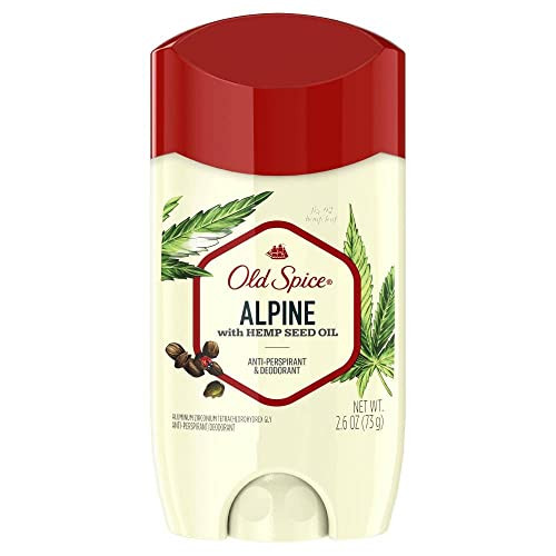 Old Spice Antiperspirant Deodorant Alpine With Hemp Seed Oil 2.6 Oz Pack Of 3