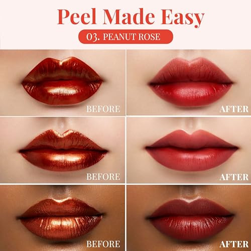 Peripera Bundle Peel Off Lip Stain 03 Peanut Rose plus Ink Glasting Lip Gloss 06 Made It