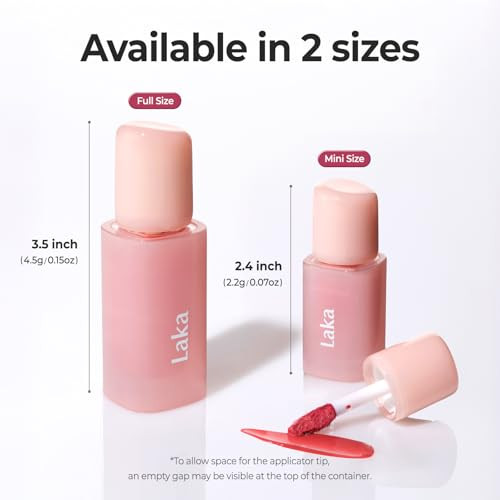 Laka Popping Balloon Lip Stain Glossy Plumping Lip Tint Moisturizing Nonsticky Texture For Allday Hydration Vegan Kbeauty 507 Playful 4.5G 0.15Oz