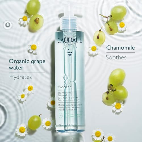 Caudalie Vinoclean Micellar Cleansing Water 200 Mlnatural Micellar Water That Removes Makeup Cleanses Hydrates And Soothes Skin In One Step For A Fresh Clean Complexion.