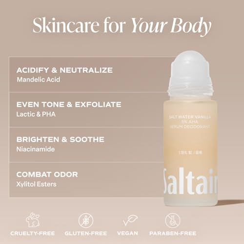 Saltair Body Care Duoserum Deodorant plus Body Oilsalt Water Vanillaskincare Acid Blend For Even Application Freshfeeling Underarms And Simple Everyday Use