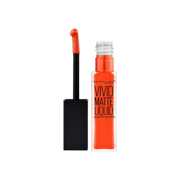 Maybelline Color Sensational Vivid Matte Liquid Lipstick, Orange Obsession 0.26 oz