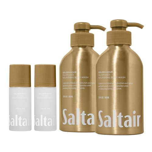 Saltair Body Care Bundleserum Deodorant plus Body Washgolden Hourcoordinated Regimen For Freshfeeling Underarms Gentle Cleansing And Smooth Daily Formulas