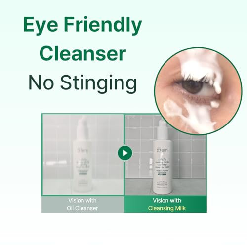 Makep:Rem Make Prem Safe Me. Relief Moisture Cleansing Milk 100Mlhydrating Face Wash Gentle Milk Cleanser For Sensitive Skin With Soy Protein Korean Face Wash 3.38 Fl.Oz.