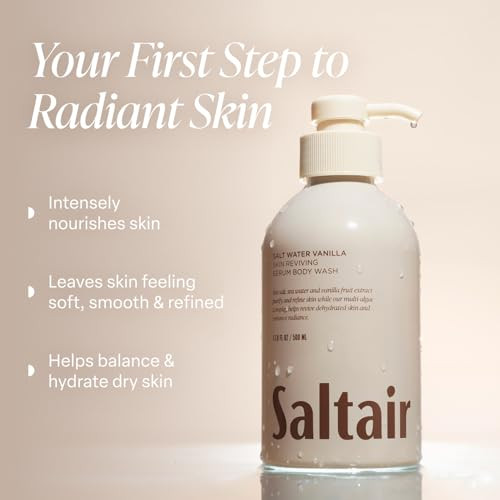 Saltair Body Care Duobody Wash plus Body Oilsalt Water Vanillacoordinated Cleansing And Postbath Hydration Regimen With A Gentle Lather And Botanical Finish