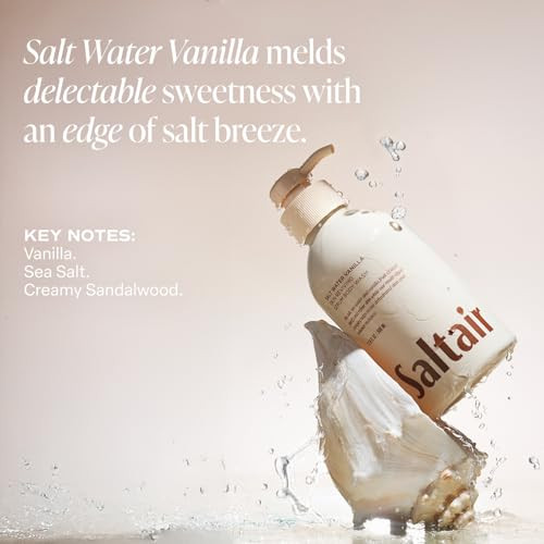 Saltair Body Care Duobody Wash plus Body Oilsalt Water Vanillacoordinated Cleansing And Postbath Hydration Regimen With A Gentle Lather And Botanical Finish