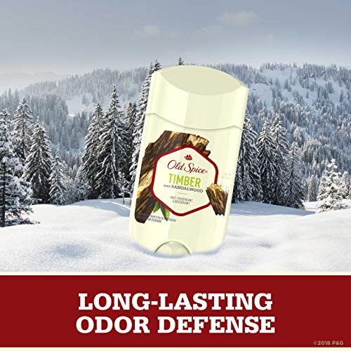 Old Spice Antiperspirant Deodorant For Men Timber With Sandalwood Inspired By Natural Elements Invisible Solid 2.6 Oz Pack Of 12