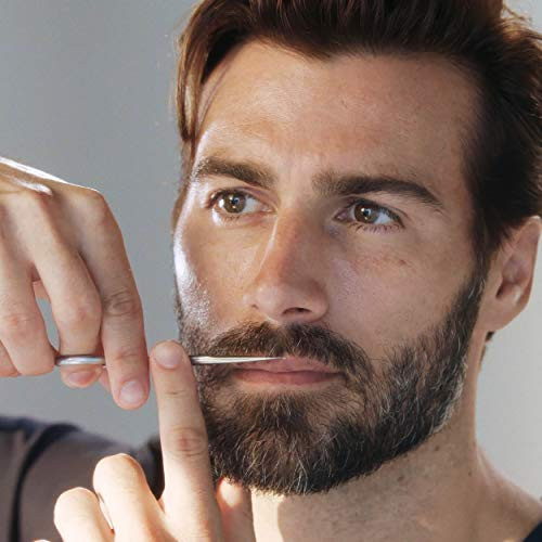 Tweezerman Moustache Scissors And Comb Black