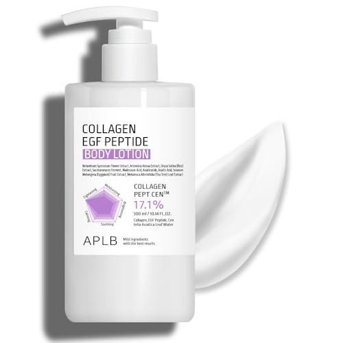 Aplb Collagen Egf Peptide Body Lotioncollagen Pept Cen 17.1% Korean Skincare Elasticity Care Long Lasting Moisturizing Revitalize For Gentle And Improve Skin Texture 10.14 Fl.Oz